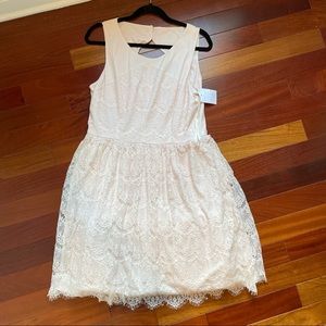 Jessica Simpson Sleeveless Pink Lace Dress